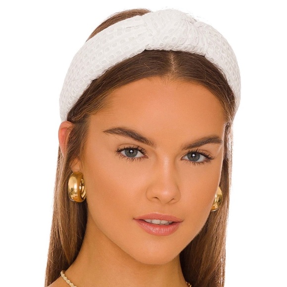 Lele Sadoughi Bianca Eyelet Knotted Headband - Picture 9 of 9